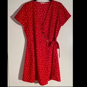 Blue Pepper: Red floral summer dress